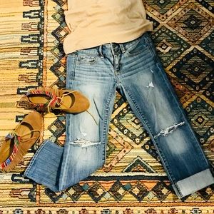 cropped american eagle jean capris size 00